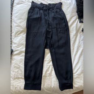 Chufy black trousers with waist tie
